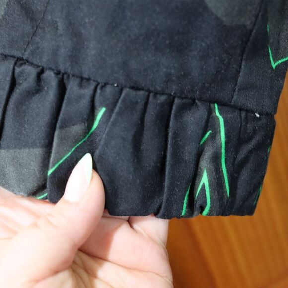 Marc Jacobs Black Green Floral Cropped Blazer Y2K Jacket Large Sequin Flower Sna - Picture 10 of 14